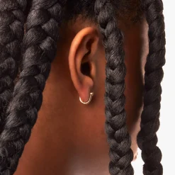 Shinola Shop All Women'S Jewelry|14K Gold|Bike Lock Huggie Earrings