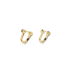 Shinola Shop All Women'S Jewelry|14K Gold|Bike Lock Huggie Earrings