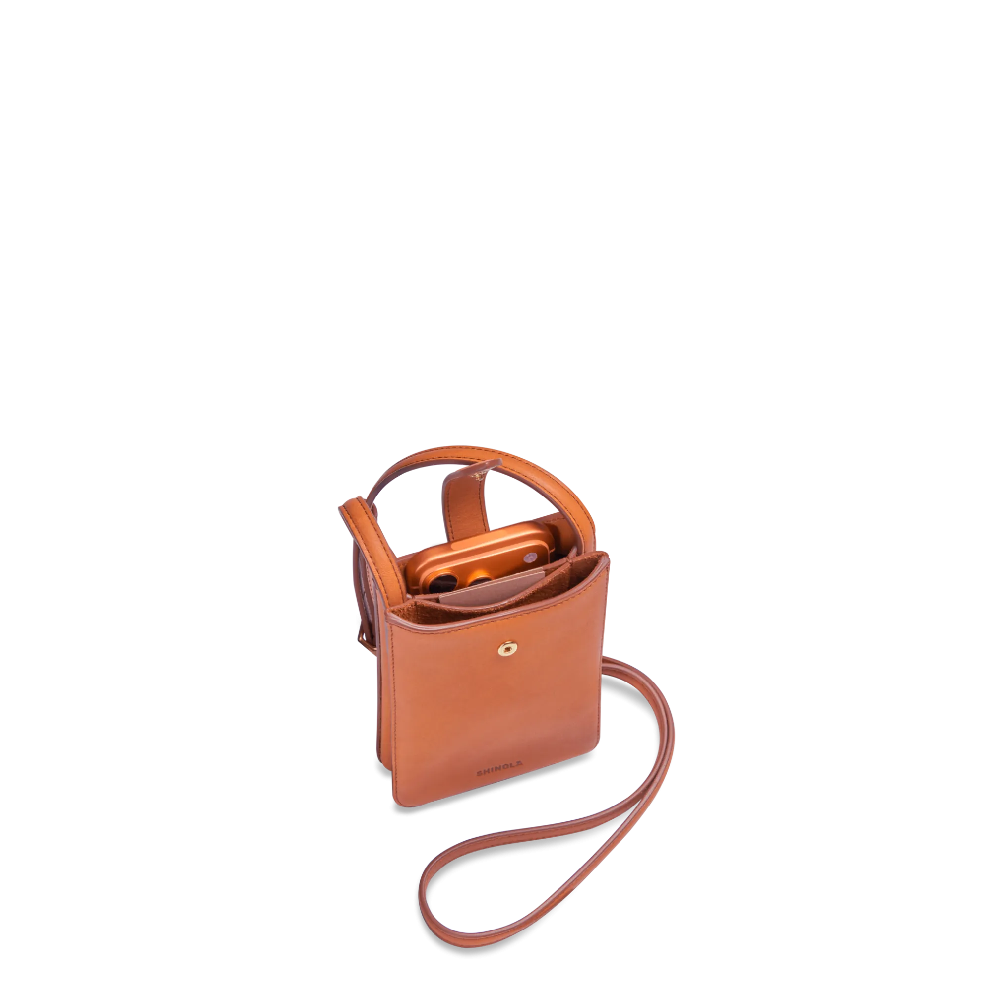 Shinola New Arrivals|Crossbody Bags|Bixby Phone Crossbody Rust