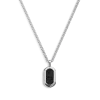 Shinola Necklaces|Sterling Silver|Black Diamond Pave Tag Necklace