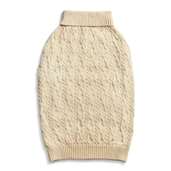 Shinola Shop All|Shop All Home|Cable Knit Dog Sweater Ivory
