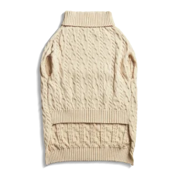 Shinola Shop All|Shop All Home|Cable Knit Dog Sweater Ivory