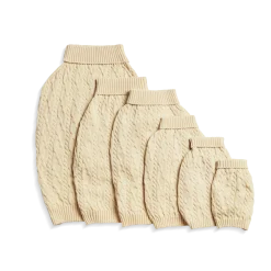 Shinola Shop All|Shop All Home|Cable Knit Dog Sweater Ivory