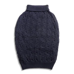 Shinola Shop All|Shop All Home|Cable Knit Dog Sweater Navy