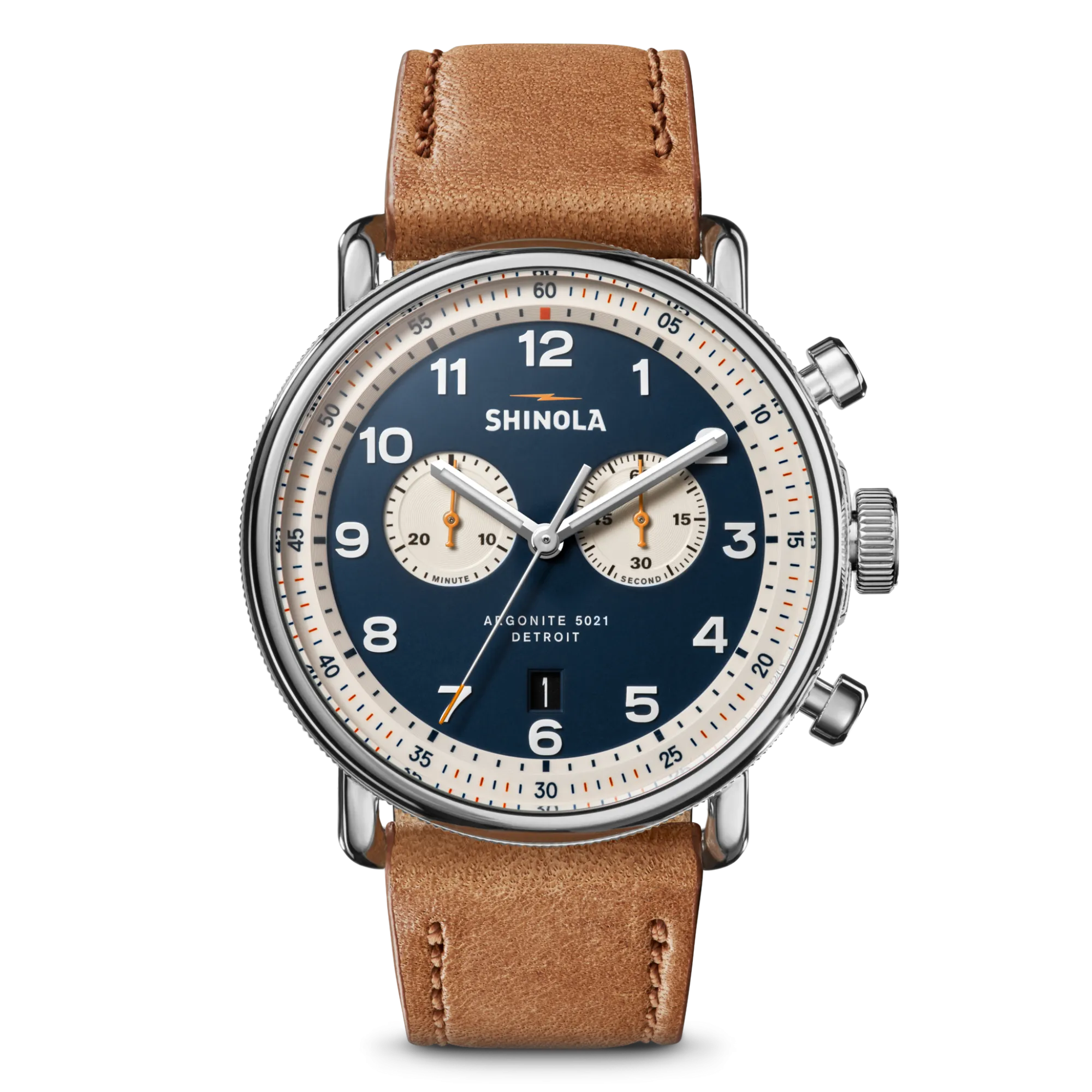 Shinola Canfield|Best Sellers|Canfield C56 Chronograph Watch Continental Blue