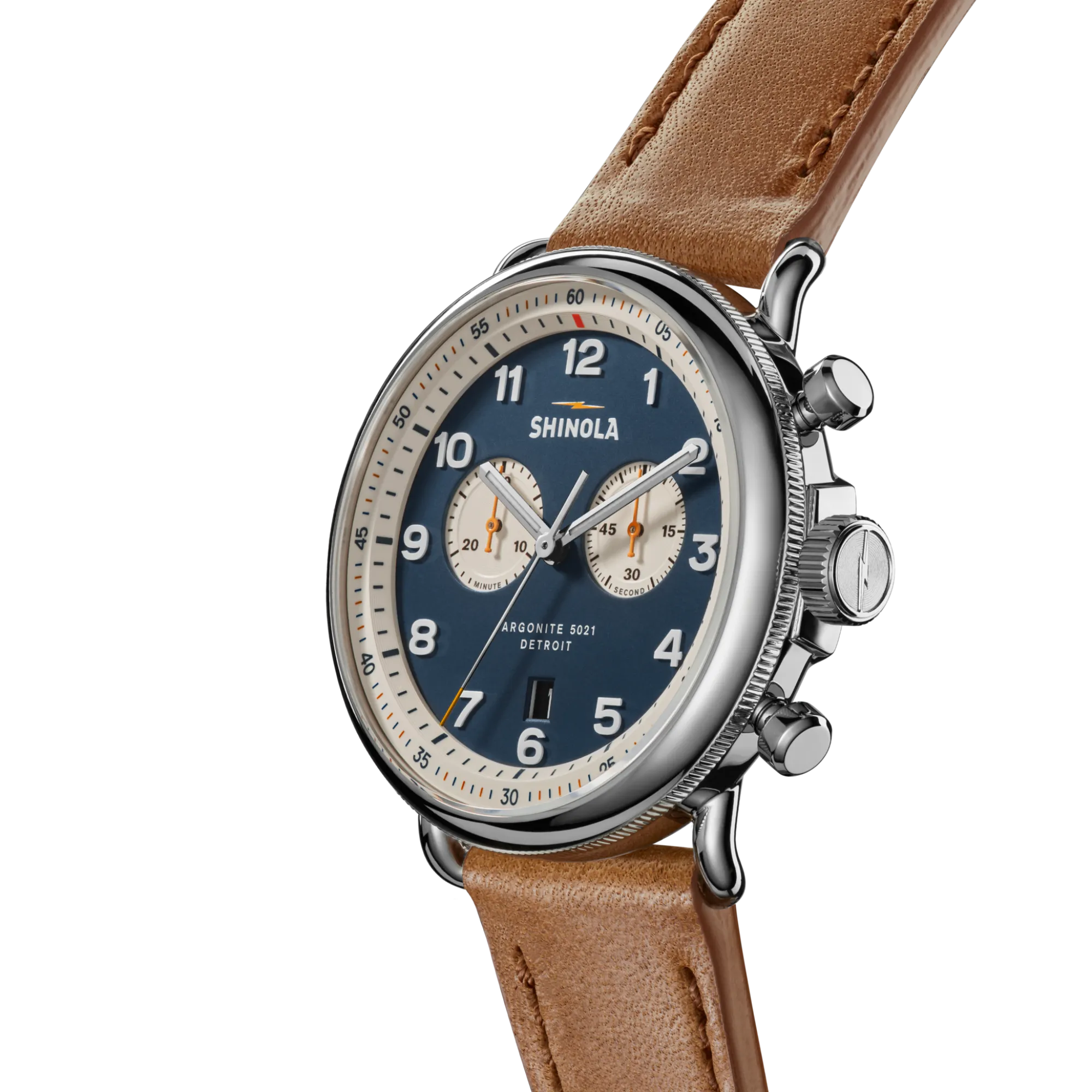 Shinola Canfield|Best Sellers|Canfield C56 Chronograph Watch Continental Blue