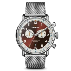 Shinola Canfield|Engravable|Canfield C56 Chronograph Watch Whiskey