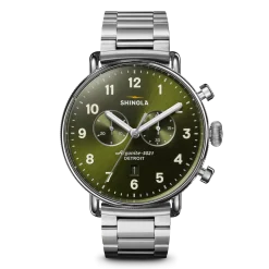 Shinola Canfield|Canfield|Canfield Chronograph Watch Dark Olive