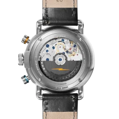 Shinola Canfield|Best Sellers|Canfield Speedway Open Road Automatic Chronograph Watch Black/Black Leather