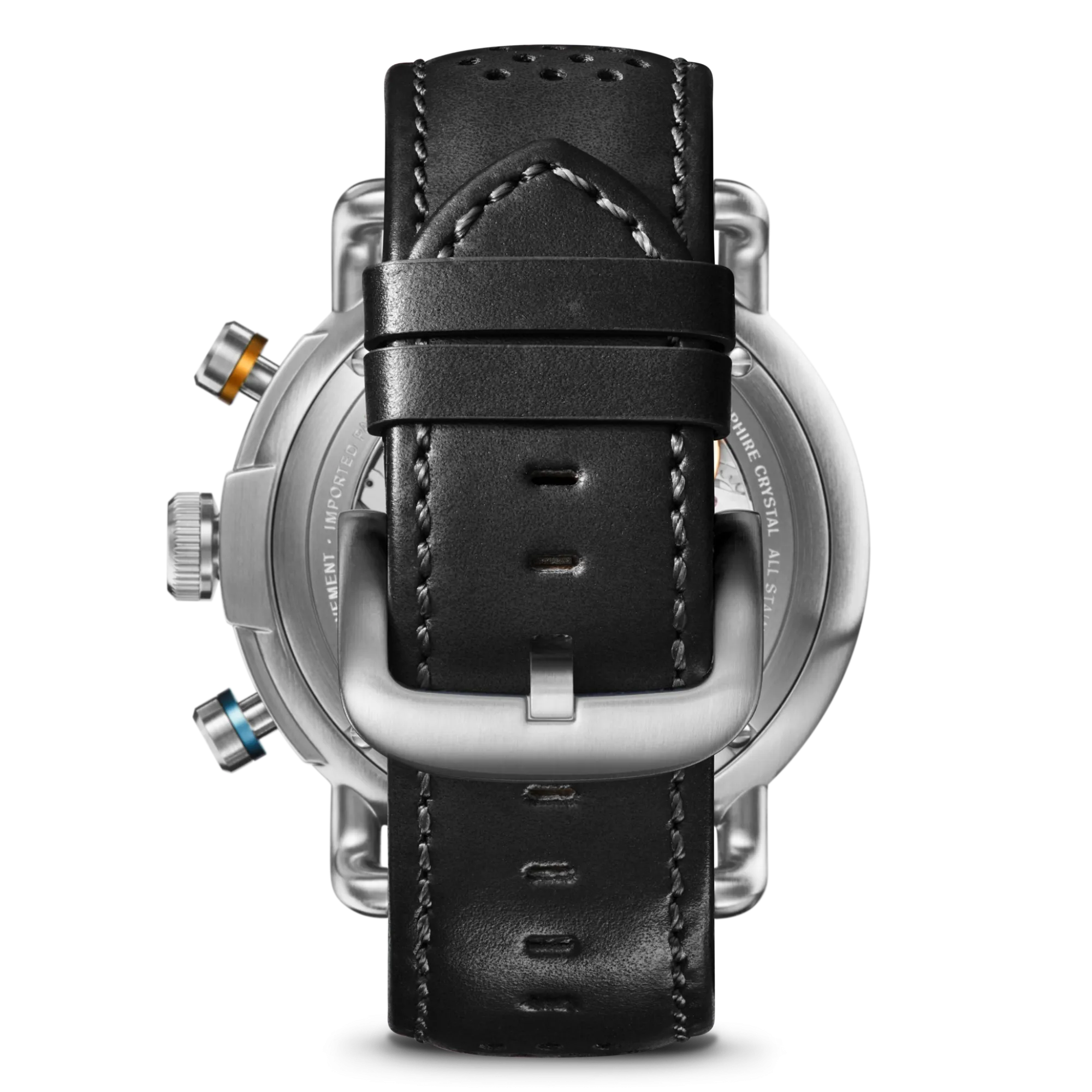 Shinola Canfield|Best Sellers|Canfield Speedway Open Road Automatic Chronograph Watch Black/Black Leather
