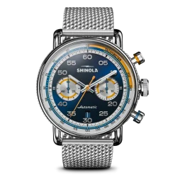 Shinola Canfield|Best Sellers|Canfield Speedway Open Road Automatic Chronograph Watch Blue/Stainless Steel