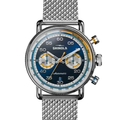 Shinola Canfield|Best Sellers|Canfield Speedway Open Road Automatic Chronograph Watch Blue/Stainless Steel
