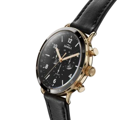 Shinola Canfield|Canfield|Canfield Sport Chronograph Watch Black Leather