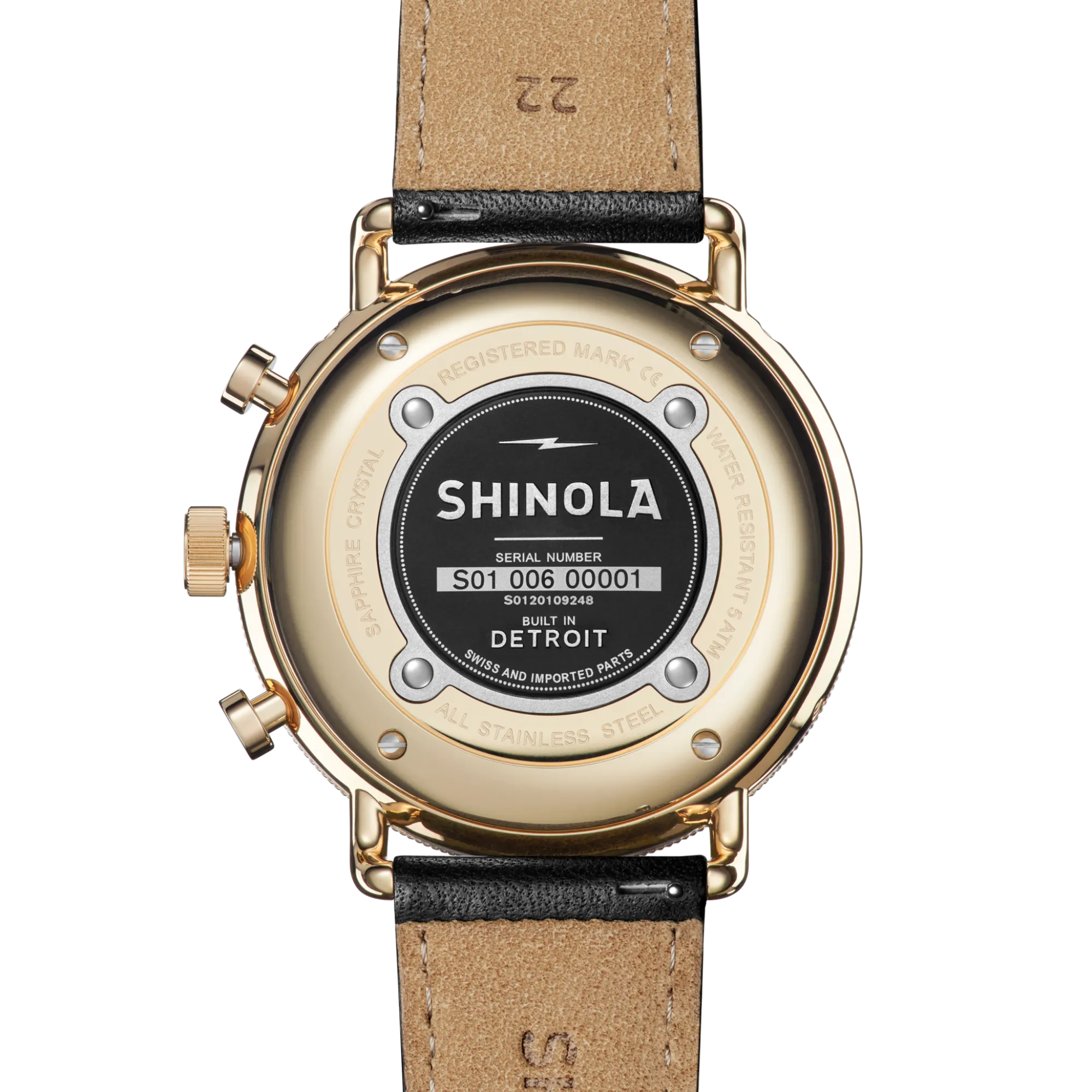 Shinola Canfield|Canfield|Canfield Sport Chronograph Watch Black Leather