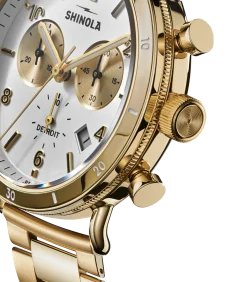 Shinola Canfield|Gold Watches|Canfield Sport Chronograph Watch Gold