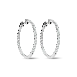 Shinola Shop All Women'S Jewelry|Fine Jewelry|1 Carat Diamond Hoop Earrings