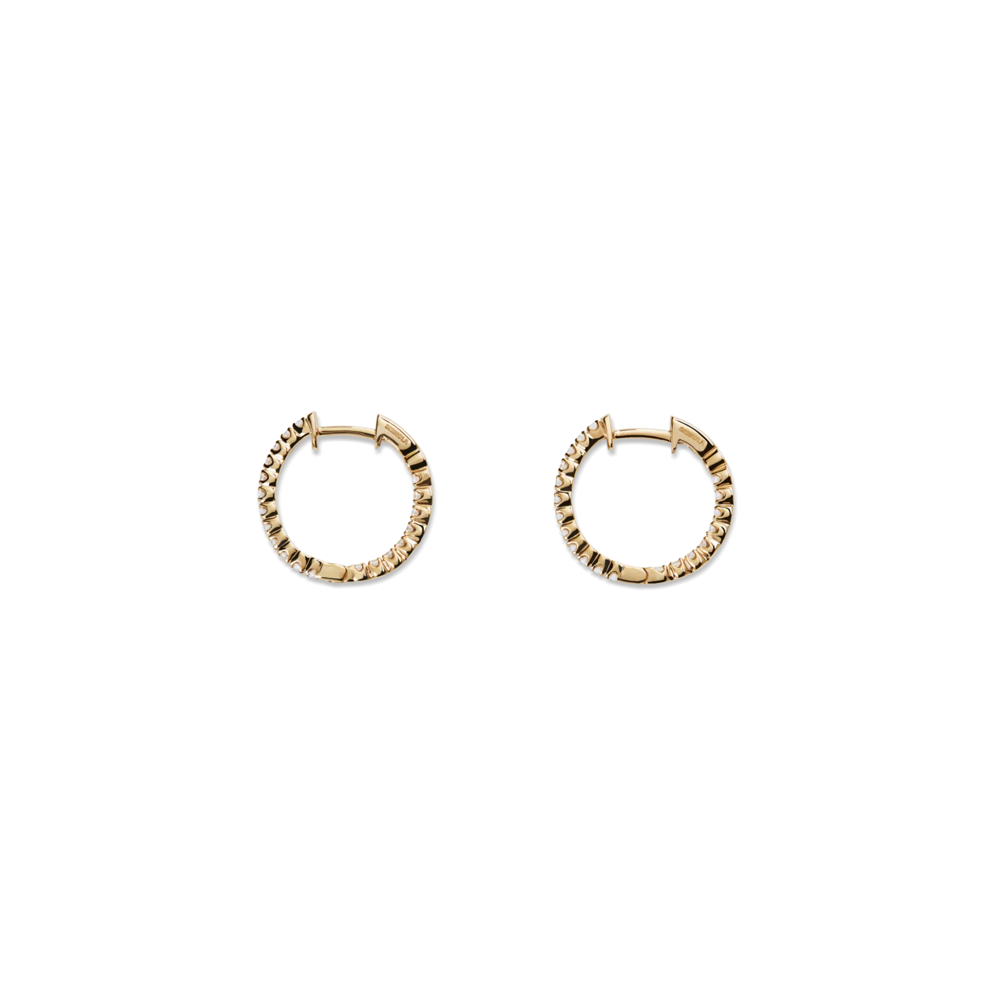 Shinola Shop All Women'S Jewelry|14K Gold|1/2 Carat Diamond Hoop Earrings Yellow Gold