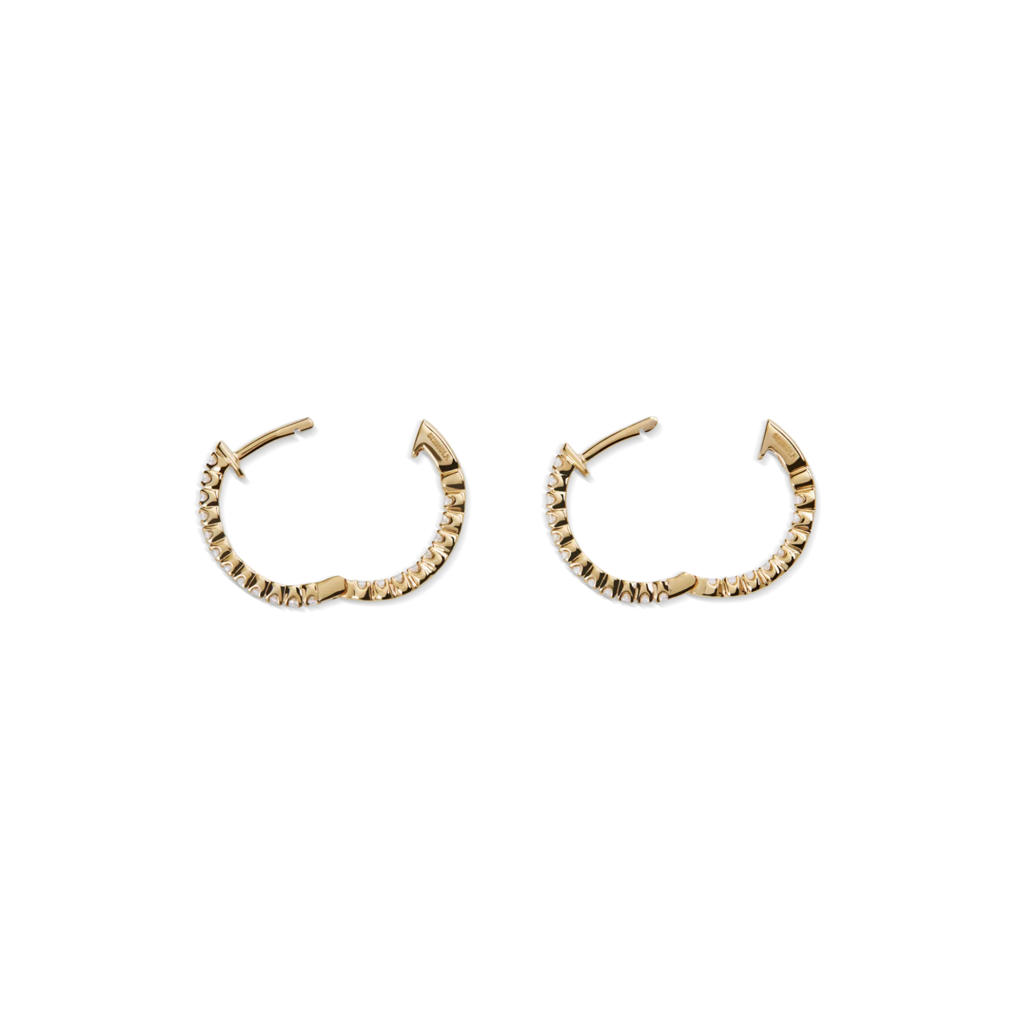 Shinola Shop All Women'S Jewelry|14K Gold|1/2 Carat Diamond Hoop Earrings Yellow Gold