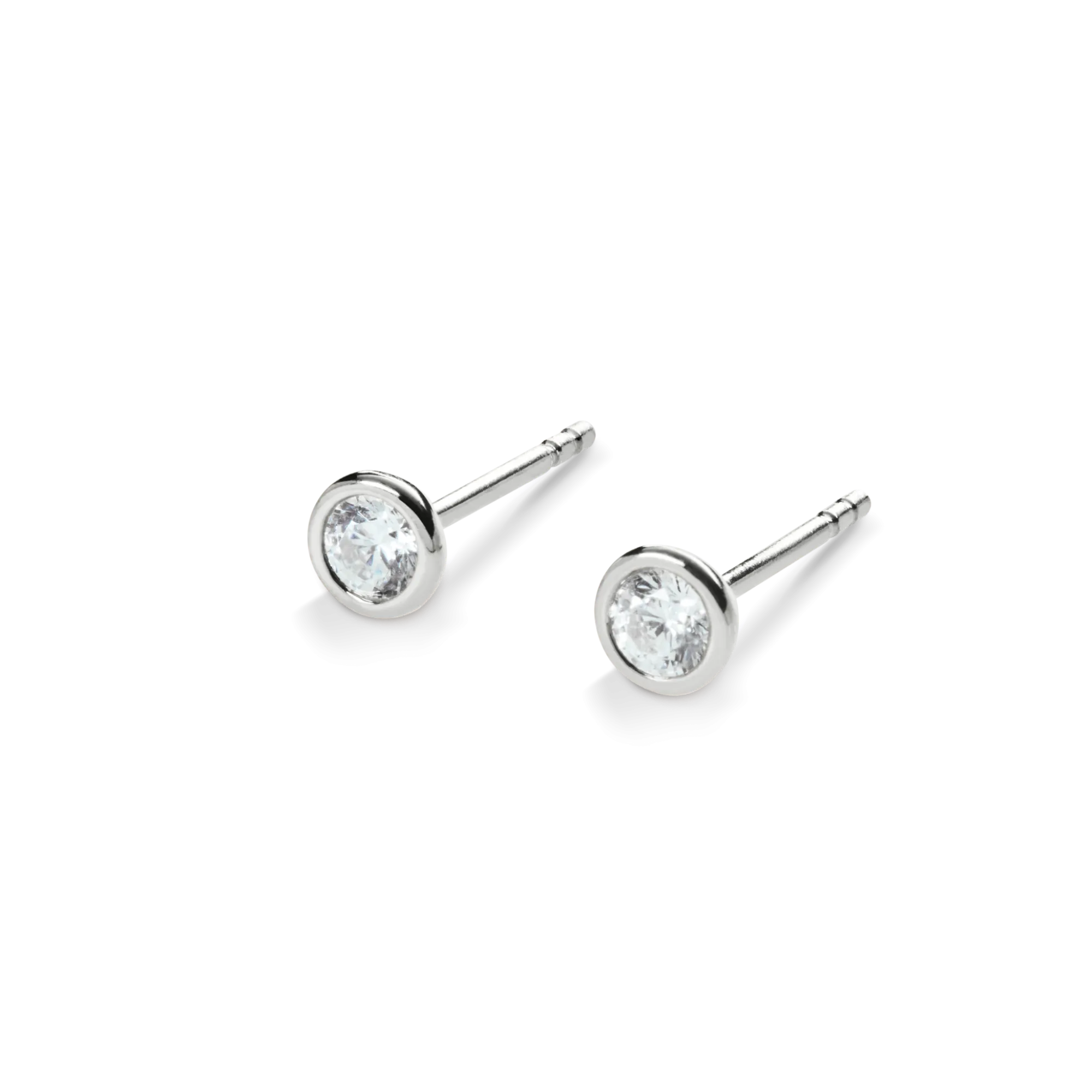 Shinola Shop All Women'S Jewelry|Fine Jewelry|1/4 Carat Round Diamond Bezel Studs White Gold