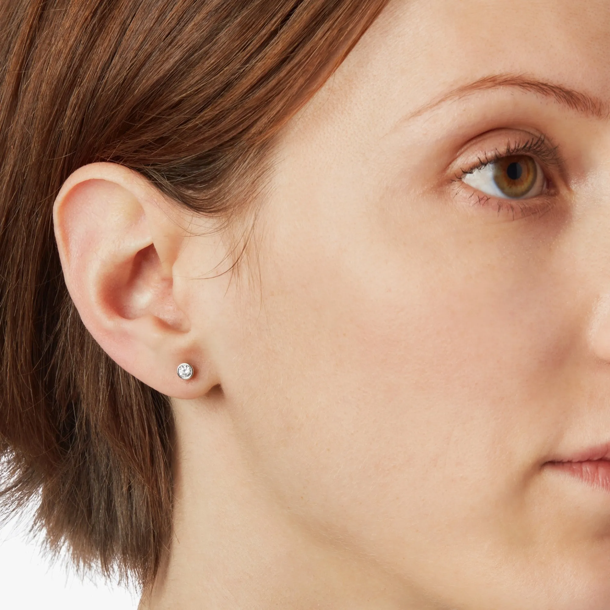 Shinola Shop All Women'S Jewelry|Fine Jewelry|1/4 Carat Round Diamond Bezel Studs White Gold