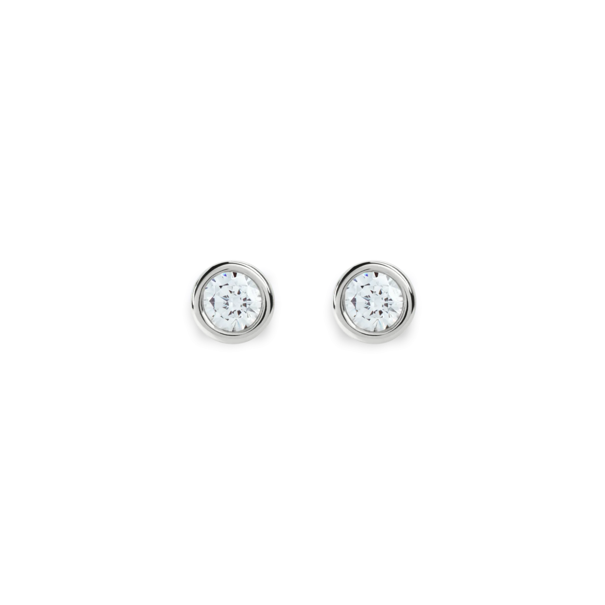 Shinola Shop All Women'S Jewelry|Fine Jewelry|1/4 Carat Round Diamond Bezel Studs White Gold