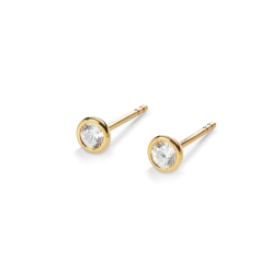 Shinola Shop All Women'S Jewelry|14K Gold|1/4 Carat Round Diamond Bezel Studs Yellow Gold