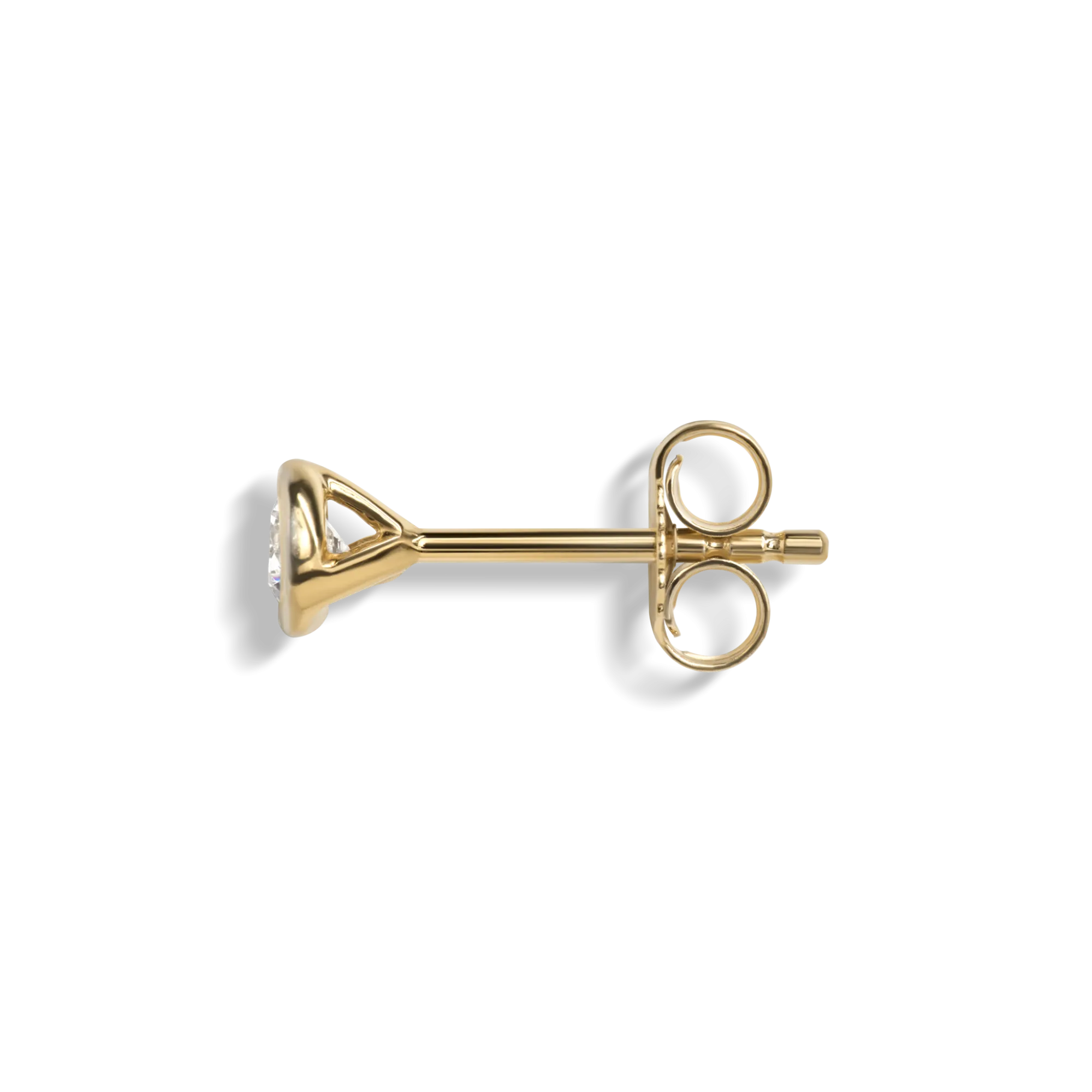 Shinola Shop All Women'S Jewelry|14K Gold|1/4 Carat Round Diamond Bezel Studs Yellow Gold