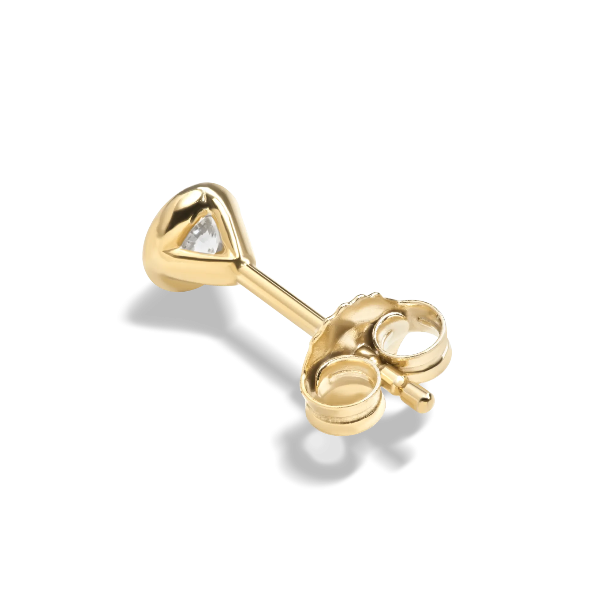 Shinola Shop All Women'S Jewelry|14K Gold|1/4 Carat Round Diamond Bezel Studs Yellow Gold