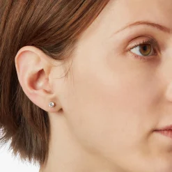 Shinola Shop All Women'S Jewelry|14K Gold|1 Carat Round Diamond Studs Yellow Gold