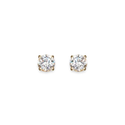 Shinola Shop All Women'S Jewelry|14K Gold|1 Carat Round Diamond Studs Yellow Gold