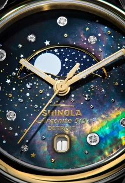Shinola Mother Of Pearl Watches|Diamonds|Celestial Derby Watch