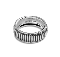 Shinola Rings|Sterling Silver|Coin Edge Band 10MM