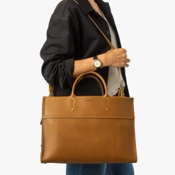 Shinola Briefcases|Tote Bags|Day Satchel Tan