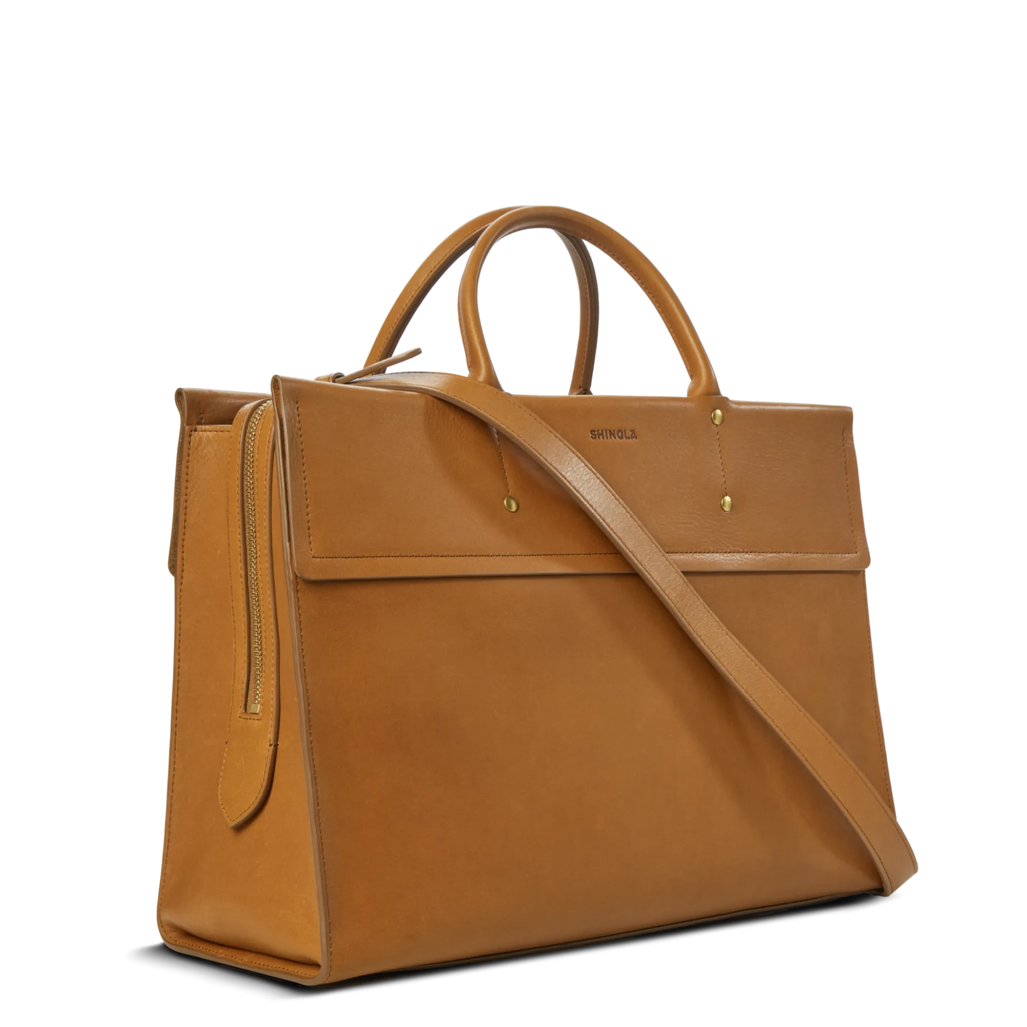 Shinola Briefcases|Tote Bags|Day Satchel Tan