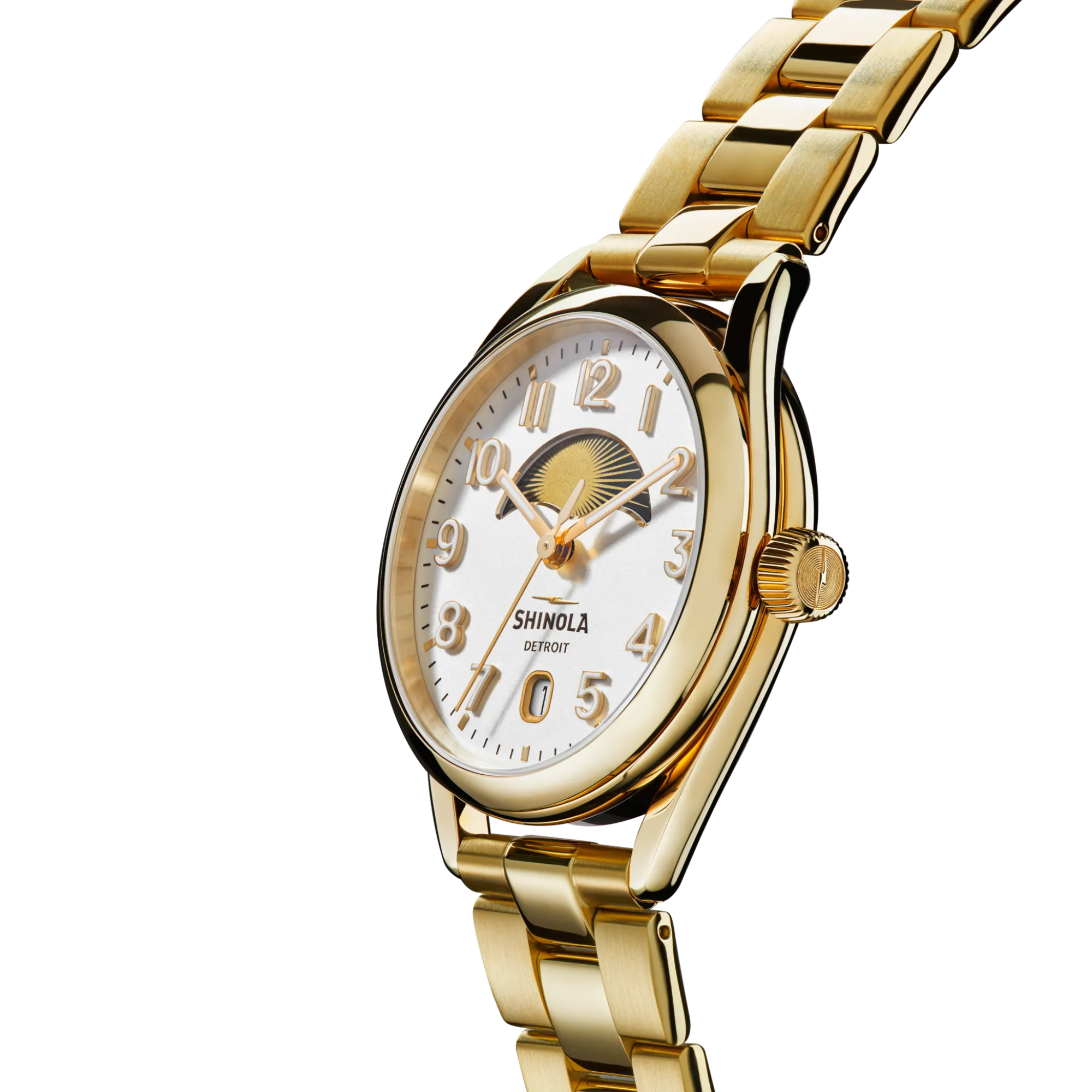 Shinola Derby|Gold Watches|Derby Watch Day & Night