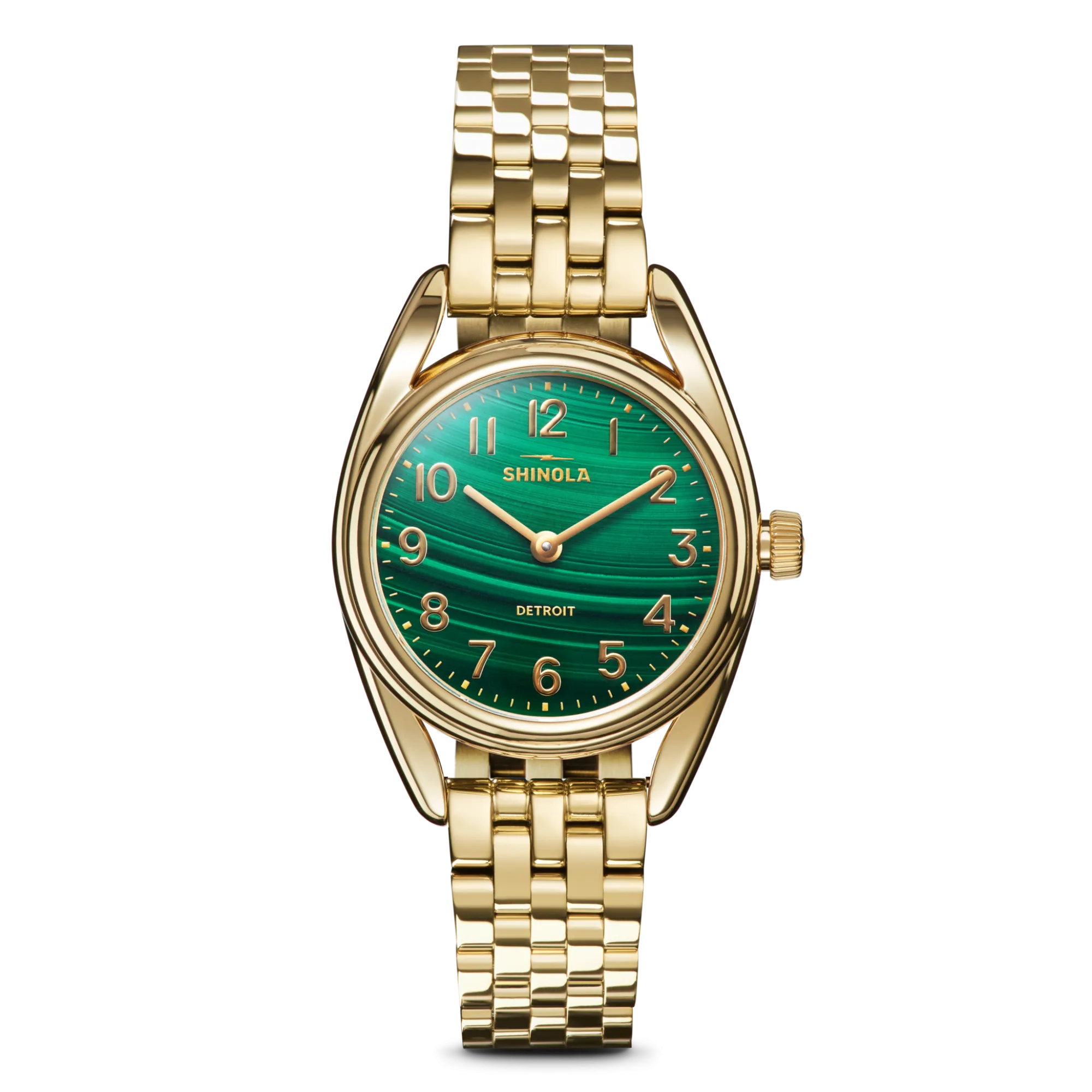 Shinola Derby|Gold Watches|Derby Watch Malachite