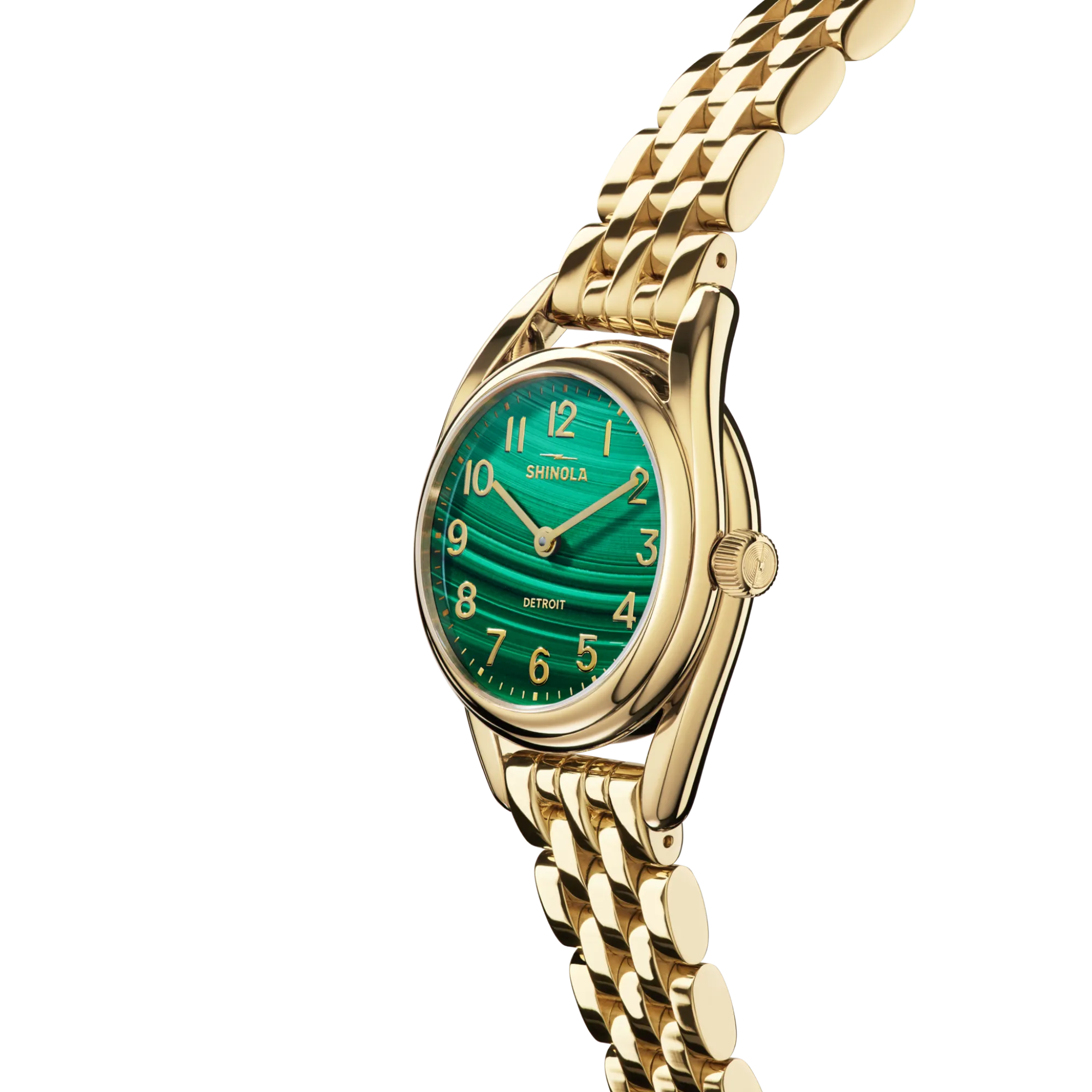 Shinola Derby|Gold Watches|Derby Watch Malachite