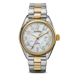 Shinola Derby|Two-Tone Watches|Derby Watch White Mother of Pearl
