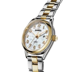 Shinola Derby|Two-Tone Watches|Derby Watch White Mother of Pearl