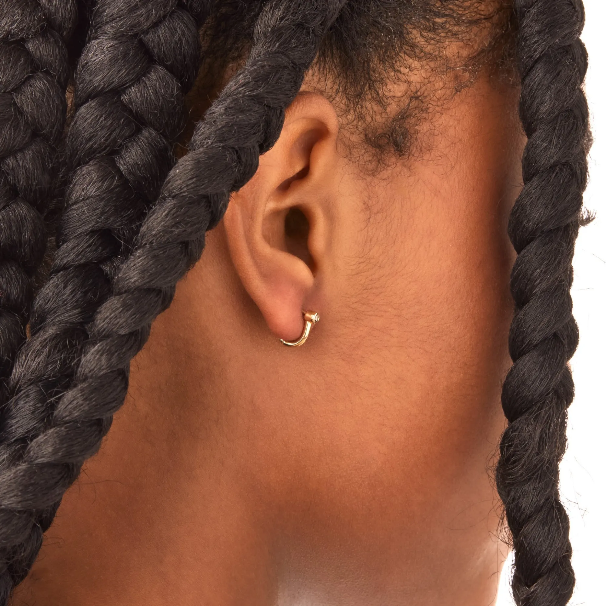 Shinola Shop All Women'S Jewelry|14K Gold|Diamond Bike Lock Huggie Earrings