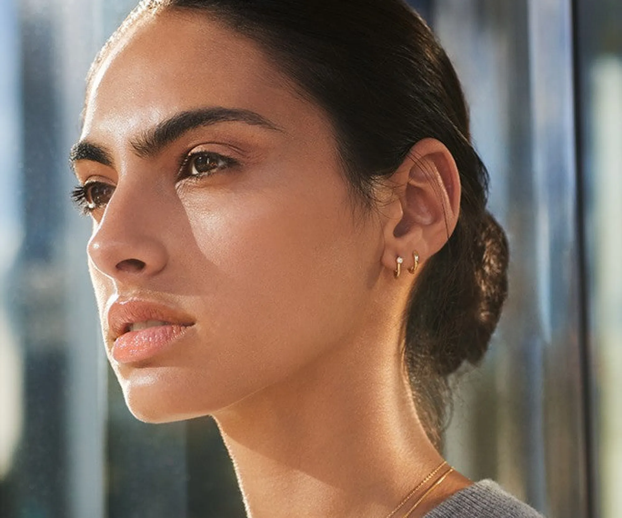Shinola Shop All Women'S Jewelry|14K Gold|Diamond Bike Lock Huggie Earrings