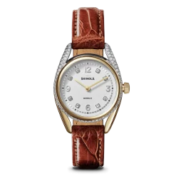 Shinola Derby|Derby|Diamond Derby Watch Auburn Alligator