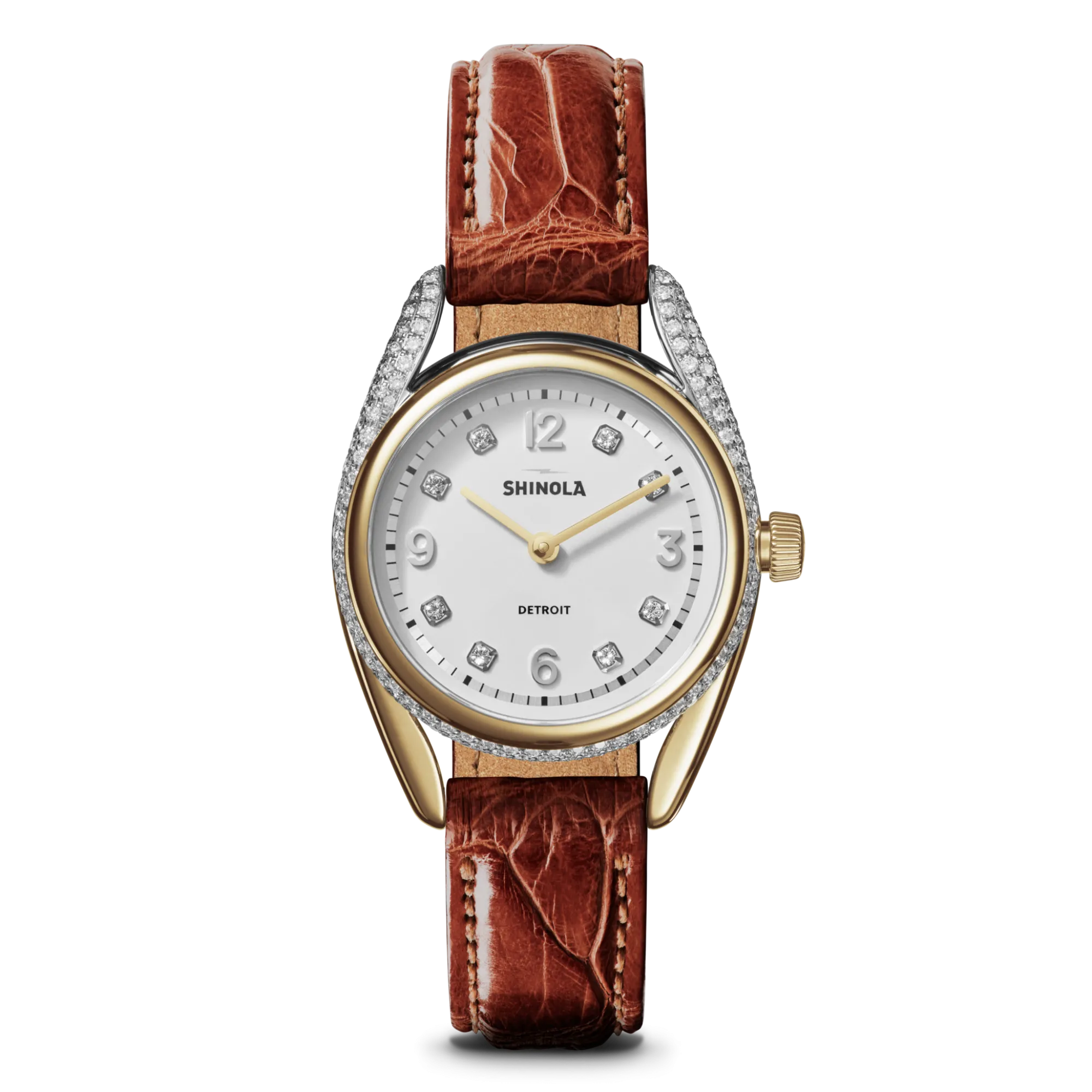 Shinola Derby|Derby|Diamond Derby Watch Auburn Alligator