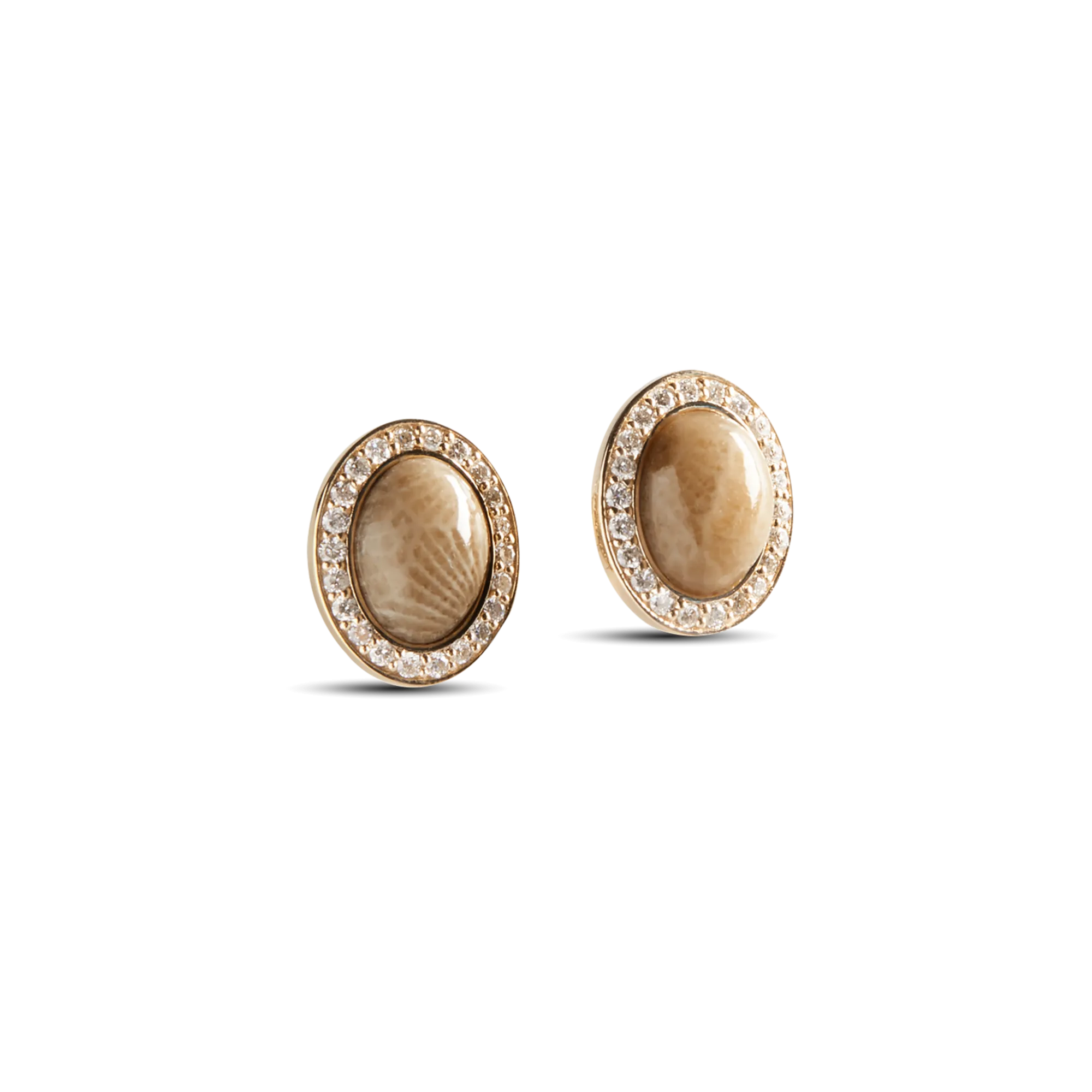 Shinola Pet|Shop All Women'S Jewelry|Diamond Pave Book Petoskey Studs