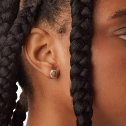 Shinola Pet|Shop All Women'S Jewelry|Diamond Pave Book Petoskey Studs