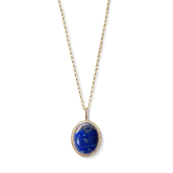 Shinola Engravable|Shop All Women'S Jewelry|Diamond Pave Lapis Pendant Necklace