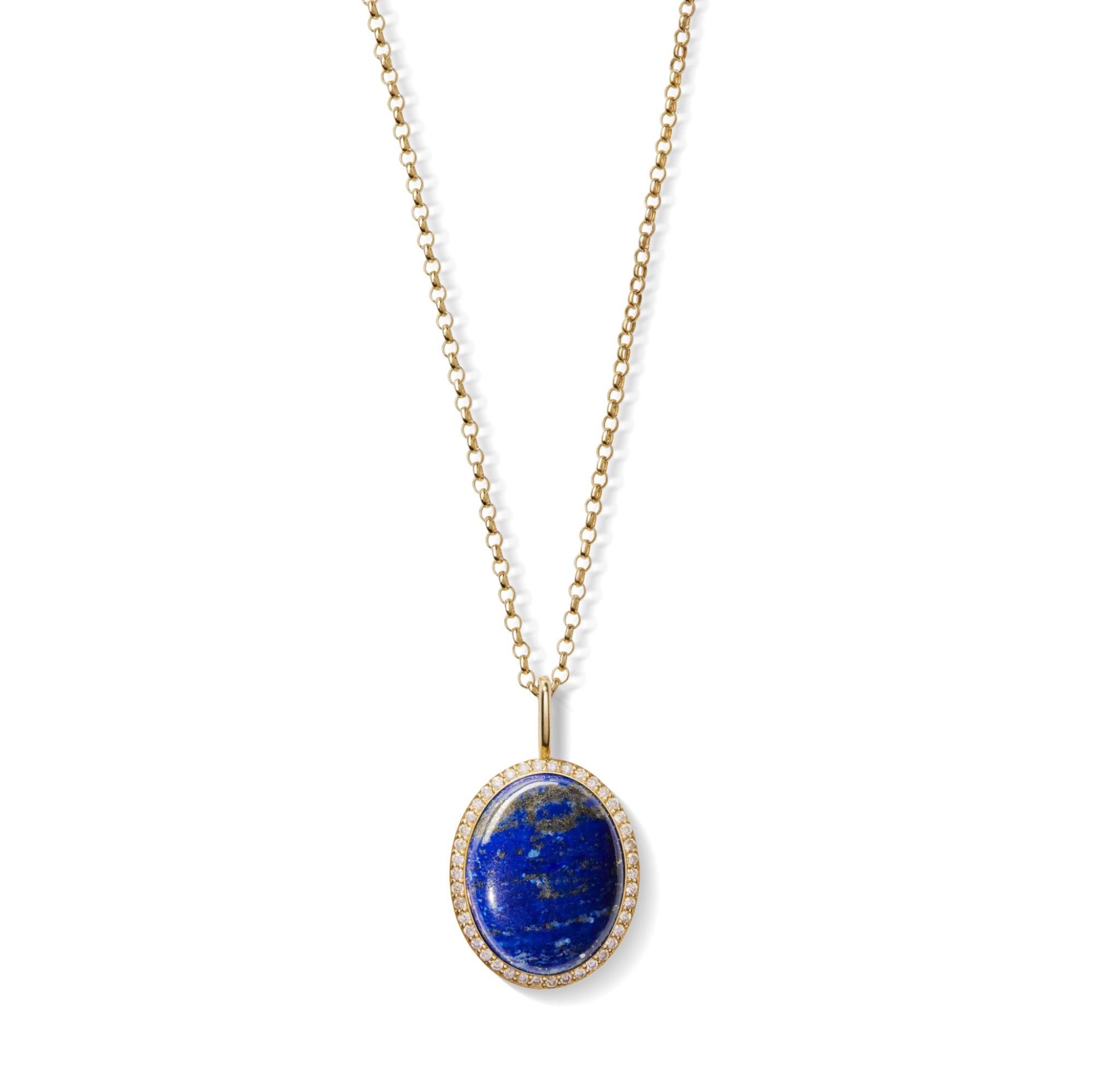 Shinola Engravable|Shop All Women'S Jewelry|Diamond Pave Lapis Pendant Necklace