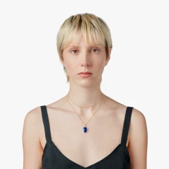 Shinola Engravable|Shop All Women'S Jewelry|Diamond Pave Lapis Pendant Necklace