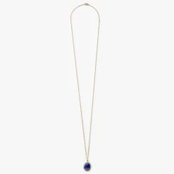 Shinola Engravable|Shop All Women'S Jewelry|Diamond Pave Lapis Pendant Necklace
