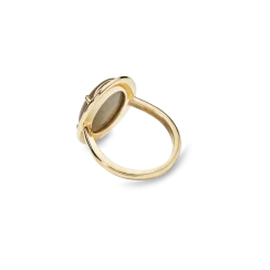 Shinola Rings|Best Sellers|Diamond Pave Oval Petoskey Ring